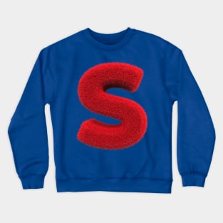 Fluffy letter S Crewneck Sweatshirt